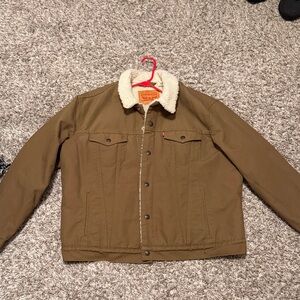 Levi's Men's Tan Sherpa Lined Jacket